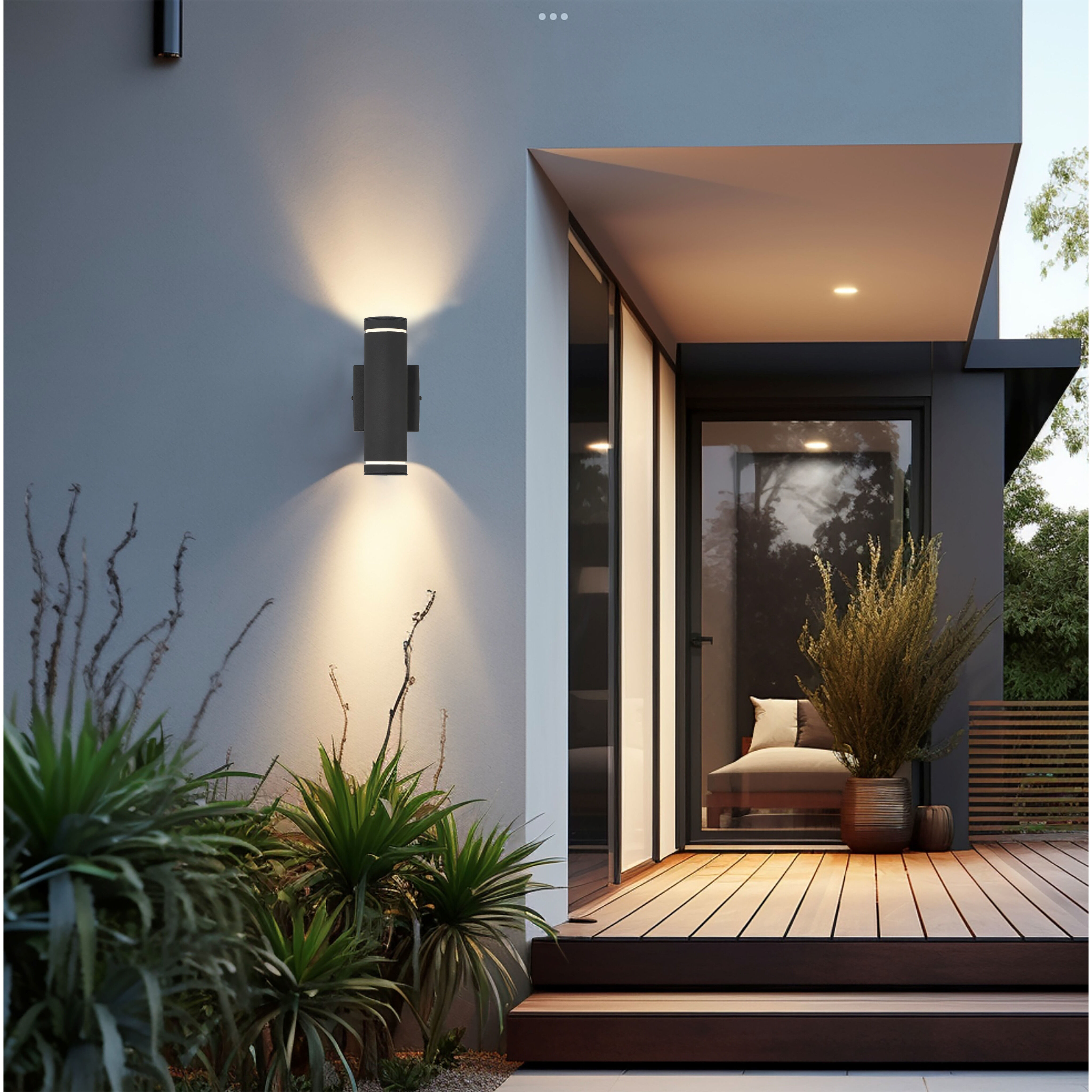 Supotto LED 10 inch Sand Coal Outdoor Wall Mount